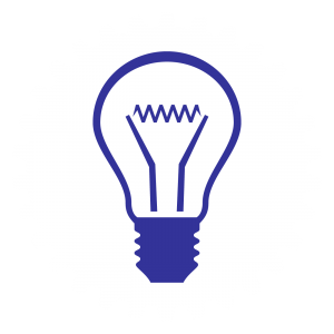 Innovation icon showing lightbulb