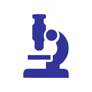 Science icon showing microscope